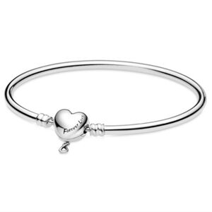 Pandora Silver Heart Charm Bracelet